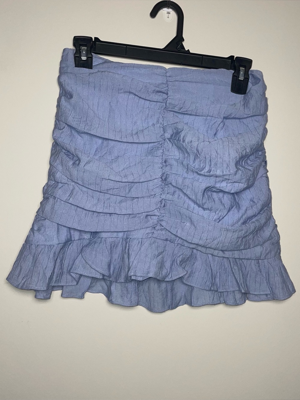 Do+Be S Ruched Light Blue Woven Skirt NWT Preppy Clean Girl Cute